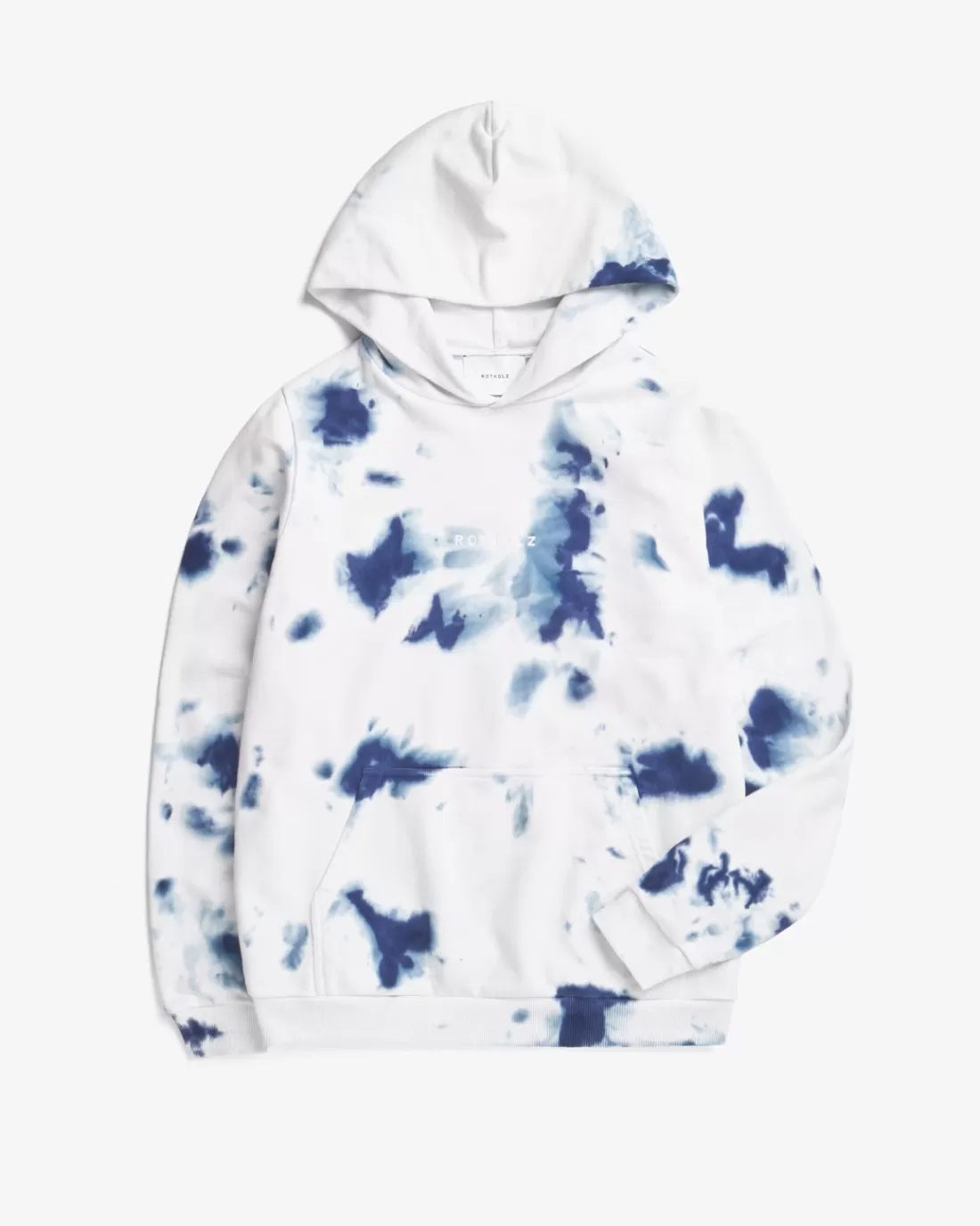 Sweatshirts | Sweatshirts | Rotholz Batik Hood Organic Cotton - Blue/Off-White