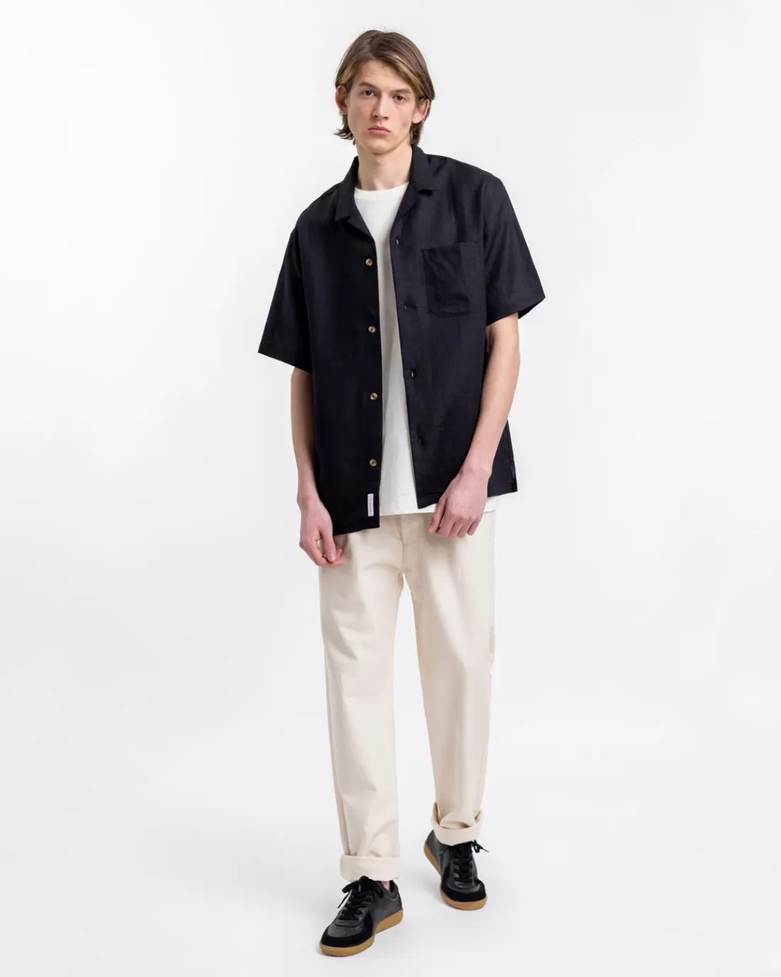 Hemden & Overshirts | Shirts & Blouses | Rotholz Bowling Shirt Black Linen