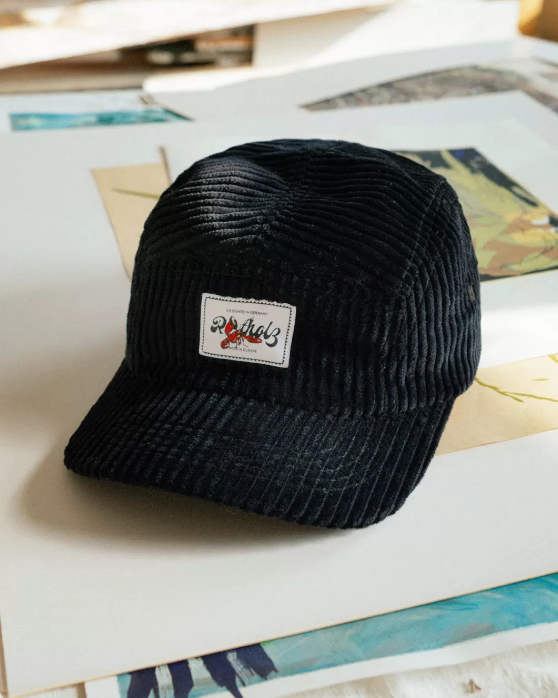 Caps | Caps | Rotholz Cord 5-Panel Cap Organic Cotton - Soft Black