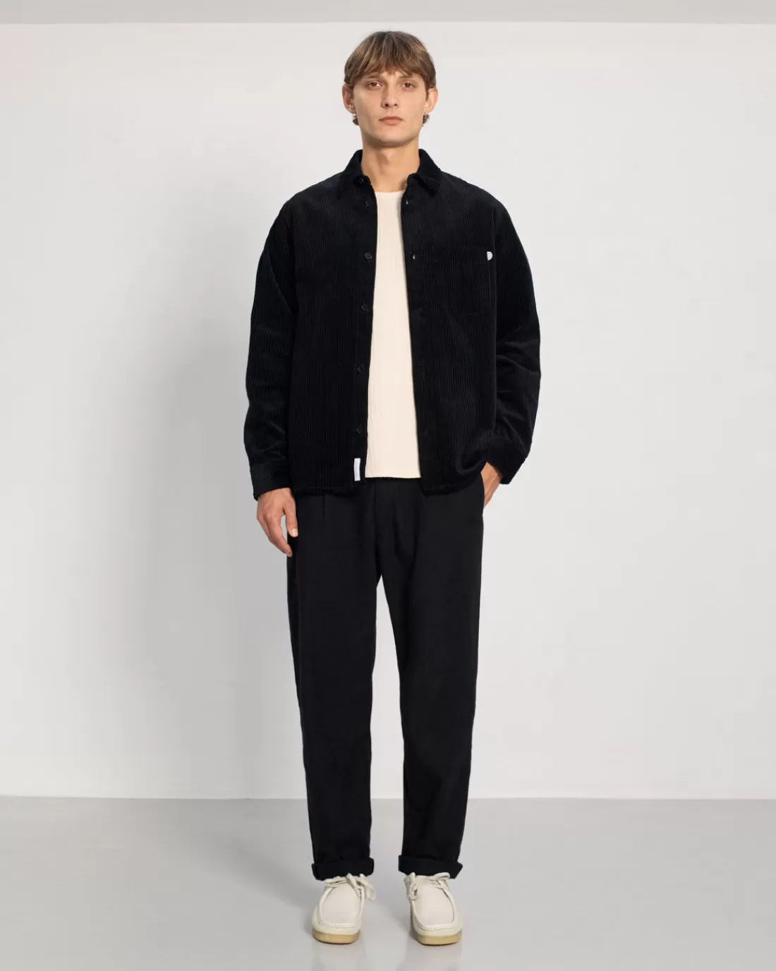 Hemden & Overshirts | Shirts & Blouses | Rotholz Cord Casual Shirt Organic Cotton - Soft Black