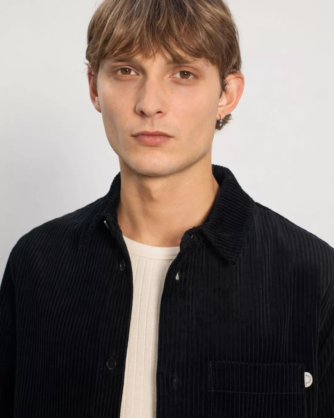 Hemden & Overshirts | Shirts & Blouses | Rotholz Cord Casual Shirt Organic Cotton - Soft Black