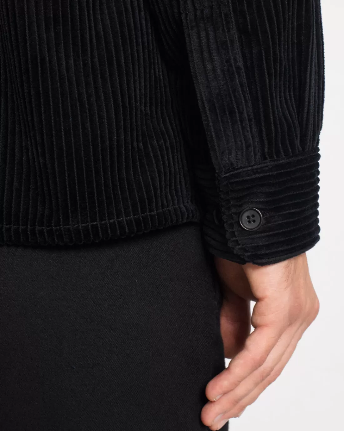 Hemden & Overshirts | Shirts & Blouses | Rotholz Cord Casual Shirt Organic Cotton - Soft Black