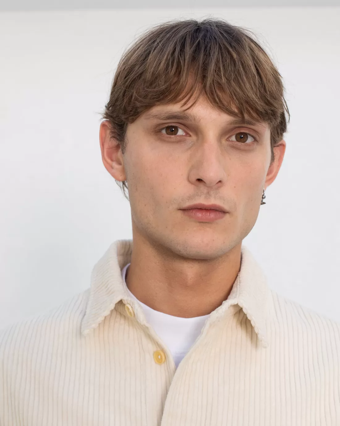 Hemden & Overshirts | Shirts & Blouses | Rotholz Cord Casual Shirt Organic Cotton - White