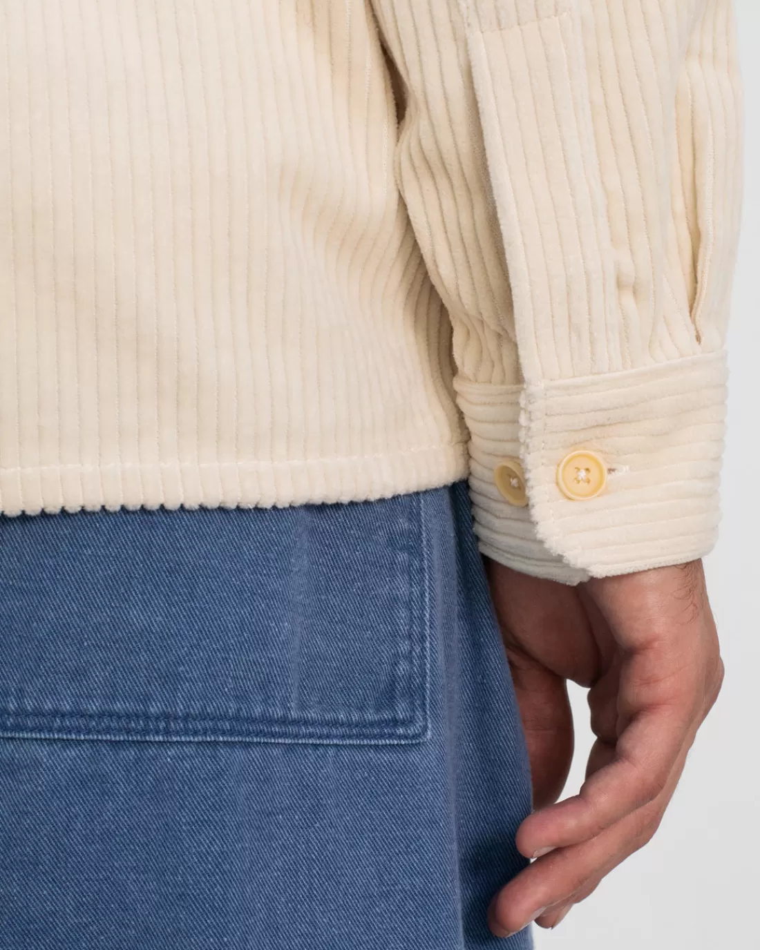 Hemden & Overshirts | Shirts & Blouses | Rotholz Cord Casual Shirt Organic Cotton - White