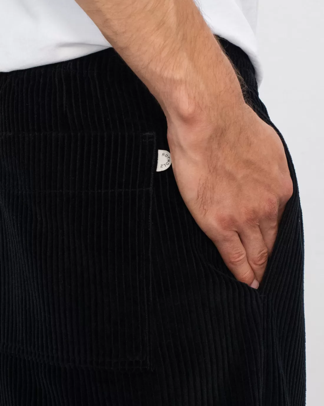 Pants & Shorts | Pants & Shorts | Rotholz Cord Wide Pant Organic Cotton - Soft Black