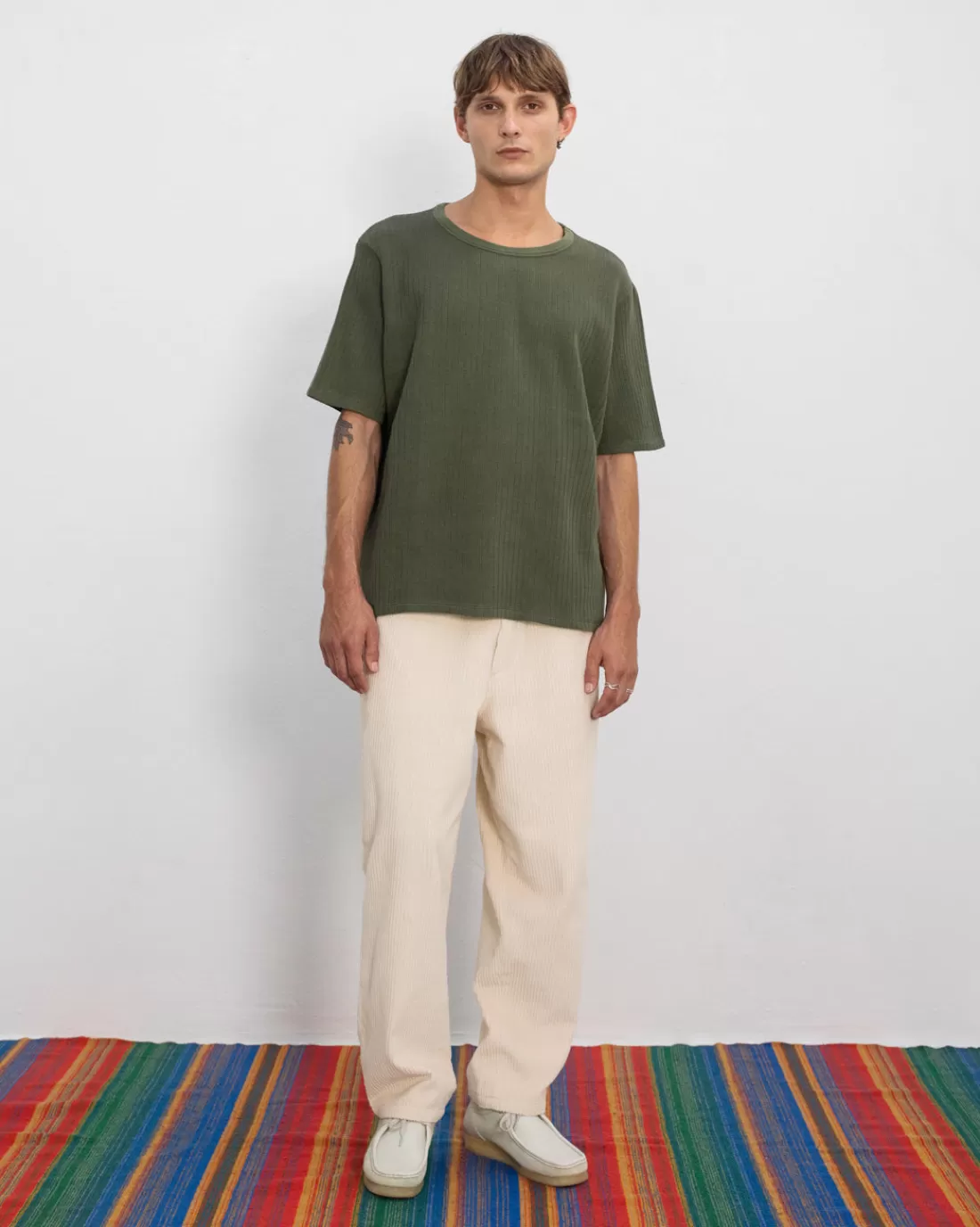 Pants & Shorts | Pants & Shorts | Rotholz Cord Wide Pant Organic Cotton - White Sand