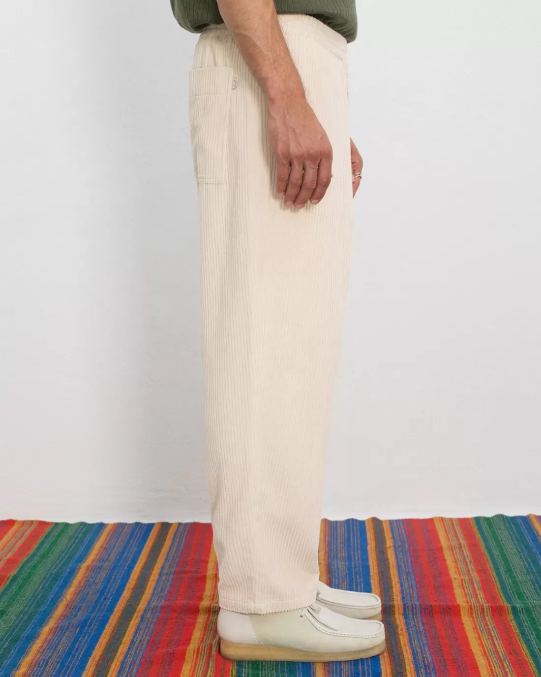 Pants & Shorts | Pants & Shorts | Rotholz Cord Wide Pant Organic Cotton - White Sand