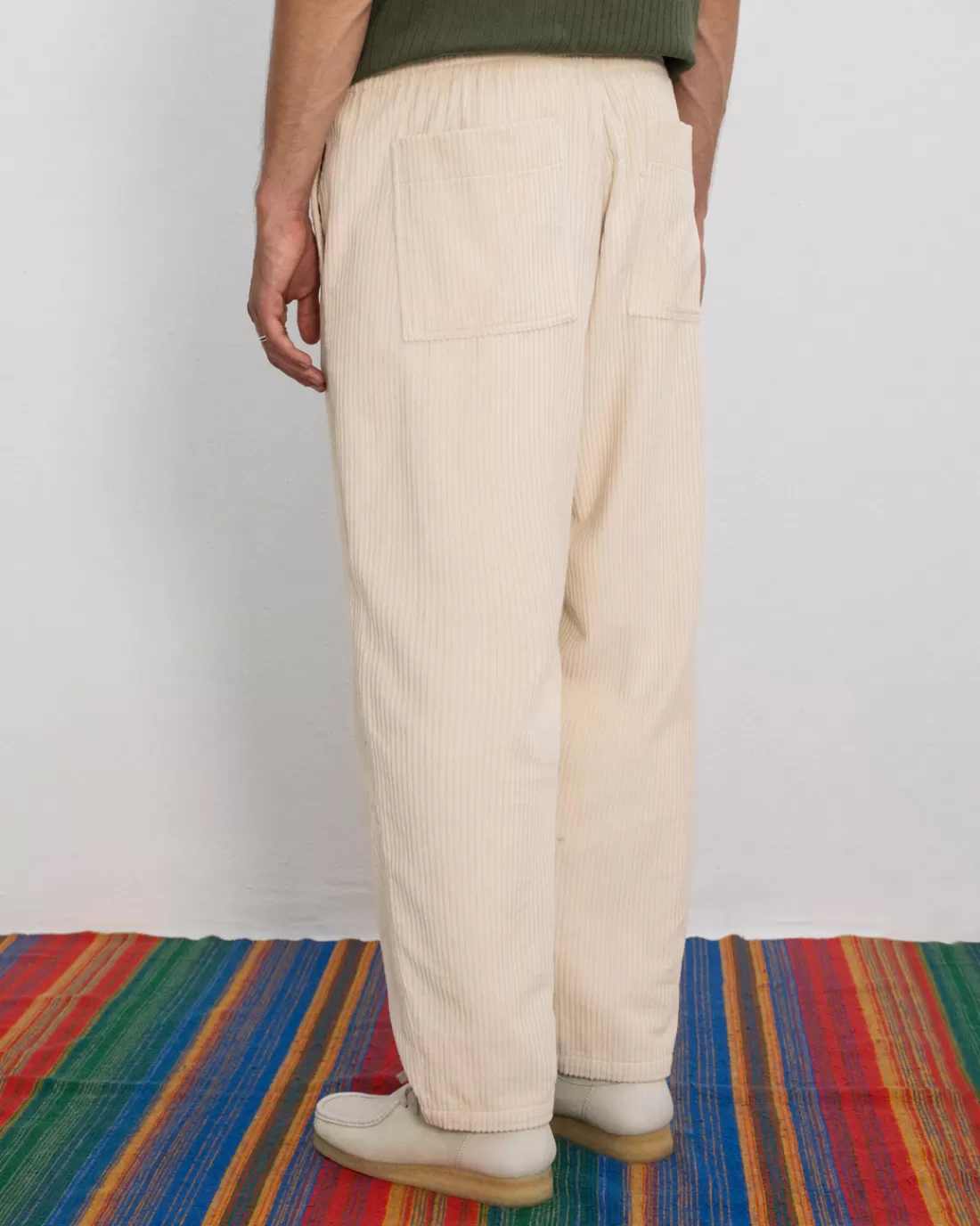 Pants & Shorts | Pants & Shorts | Rotholz Cord Wide Pant Organic Cotton - White Sand