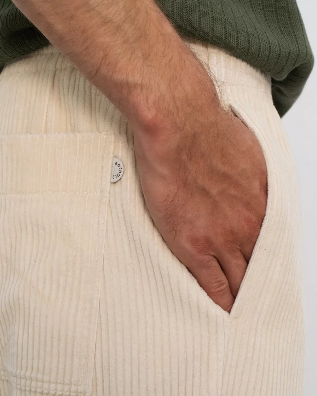 Pants & Shorts | Pants & Shorts | Rotholz Cord Wide Pant Organic Cotton - White Sand