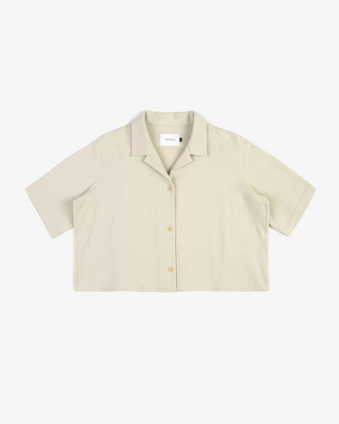 Shirts & Blouses | Jackets & Coats | Rotholz Cropped Bowling Shirt Washed Sand