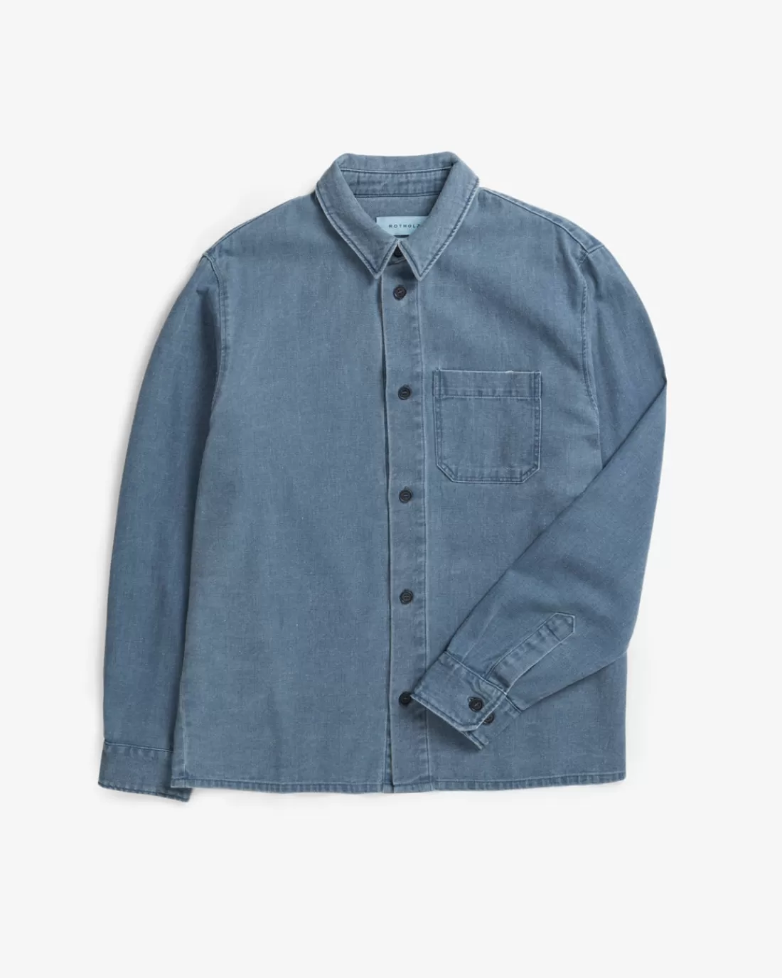 Hemden & Overshirts | Shirts & Blouses | Rotholz Denim Casual Shirt Recycled Cotton - Washed Blue