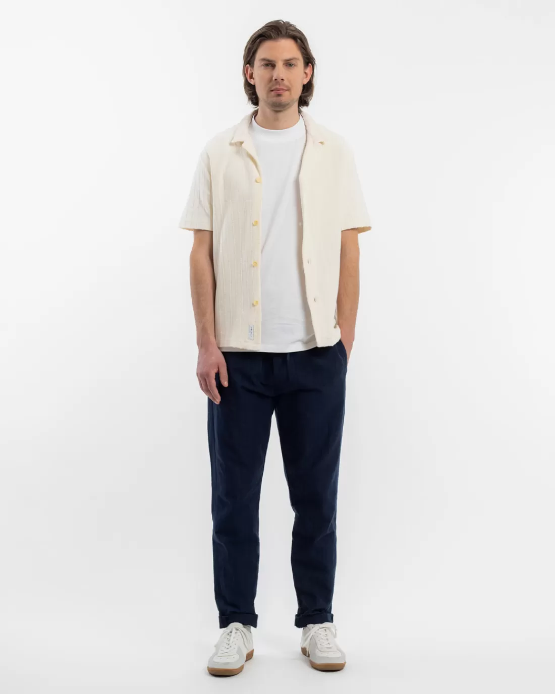 Hemden & Overshirts | Shirts & Blouses | Rotholz Knit Bowling Shirt Nature White