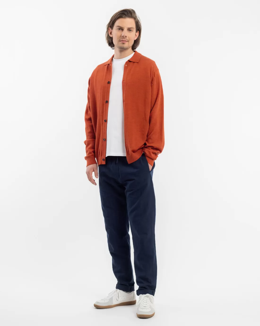 Knitwear | Shirts & Blouses | Rotholz Knit Shirt Burned Orange