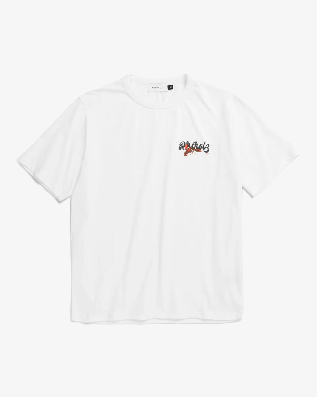 T-Shirts & Tops | T-Shirts & Tops | Rotholz Lobster Logo T-Shirt Organic Cotton - Classic White