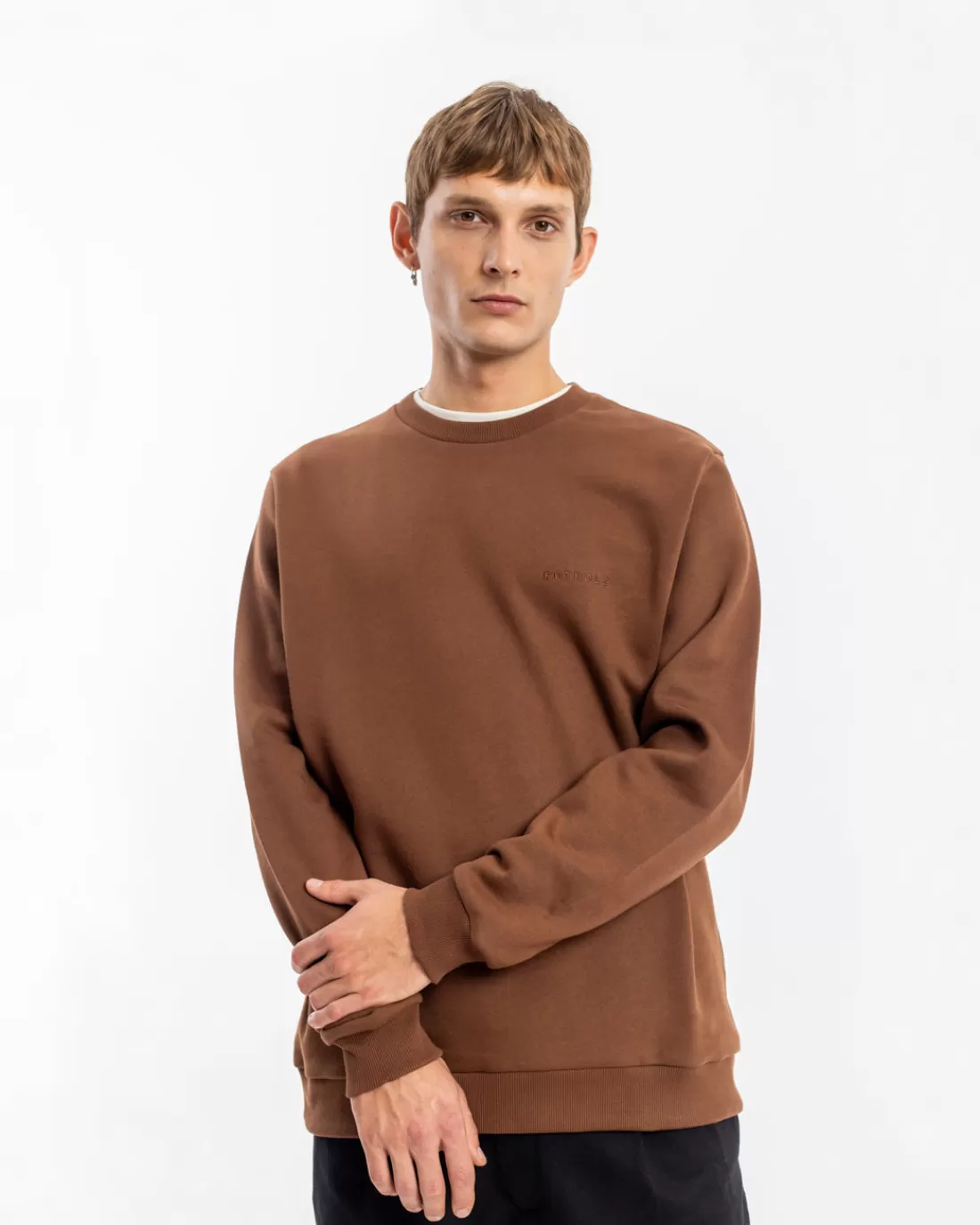 Sweatshirts | Sweatshirts | Rotholz Logo Sweatshirt Organic Cotton - Brown