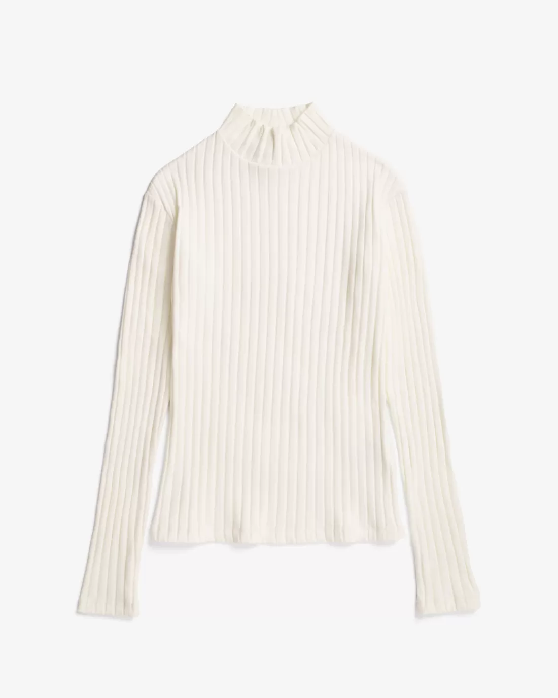 T-Shirts & Tops | Rotholz Longsleeve Mockneck T-Shirt Organic Cotton - Off-White