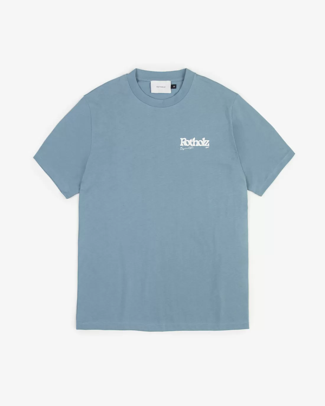 T-Shirts & Tops | T-Shirts & Tops | Rotholz Retro Logo T-Shirt Stone Blue