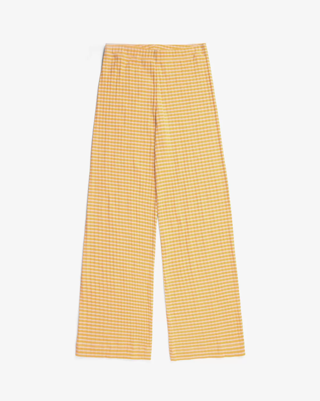 Pants & Shorts | Rotholz Ribbed Lounge Pant Yellow/Sand Stripe