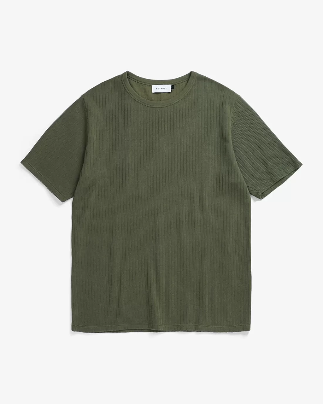 T-Shirts & Tops | T-Shirts & Tops | Rotholz Ribbed T-Shirt Organic Cotton - Moss Green