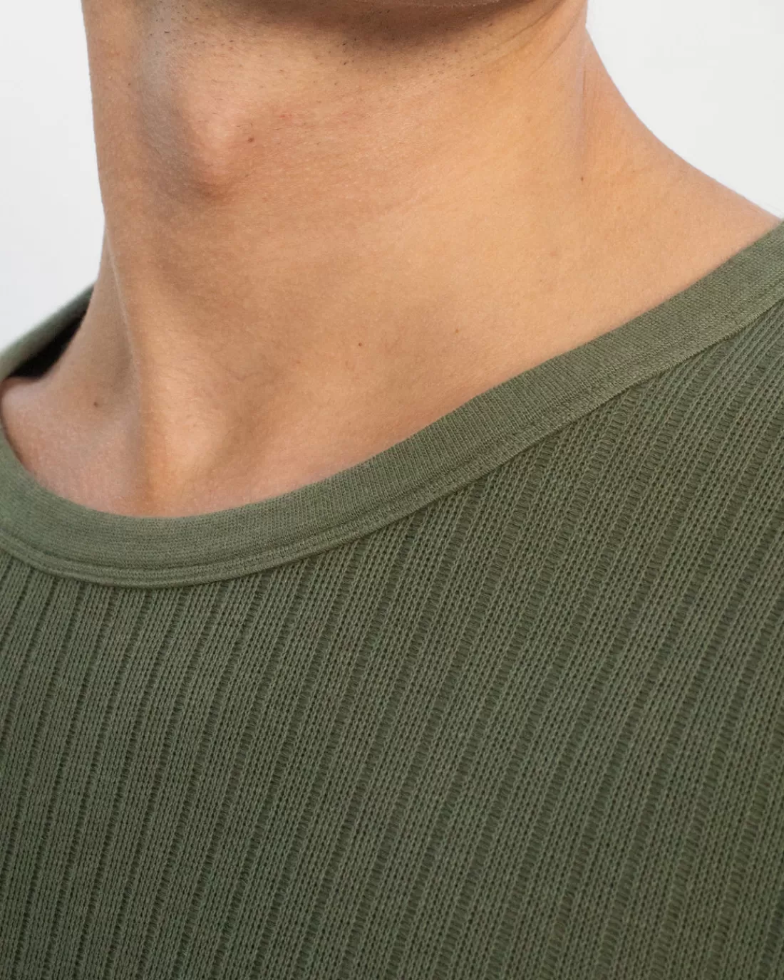 T-Shirts & Tops | T-Shirts & Tops | Rotholz Ribbed T-Shirt Organic Cotton - Moss Green