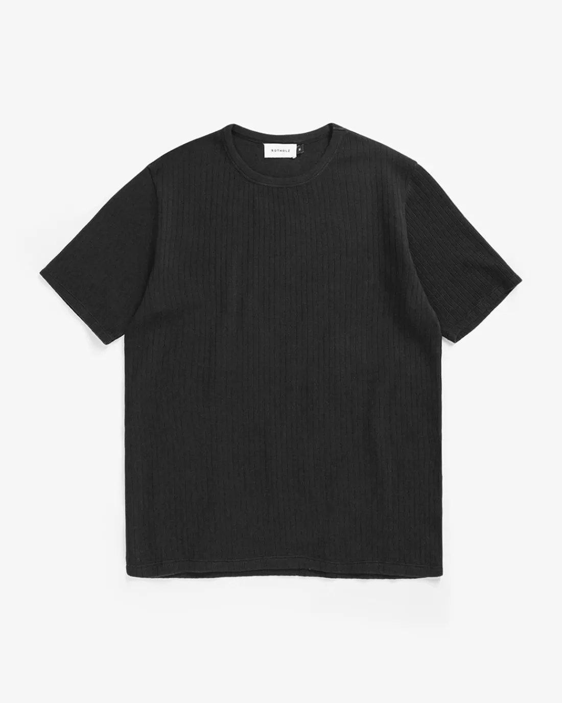 T-Shirts & Tops | T-Shirts & Tops | Rotholz Ribbed T-Shirt Organic Cotton - True Black