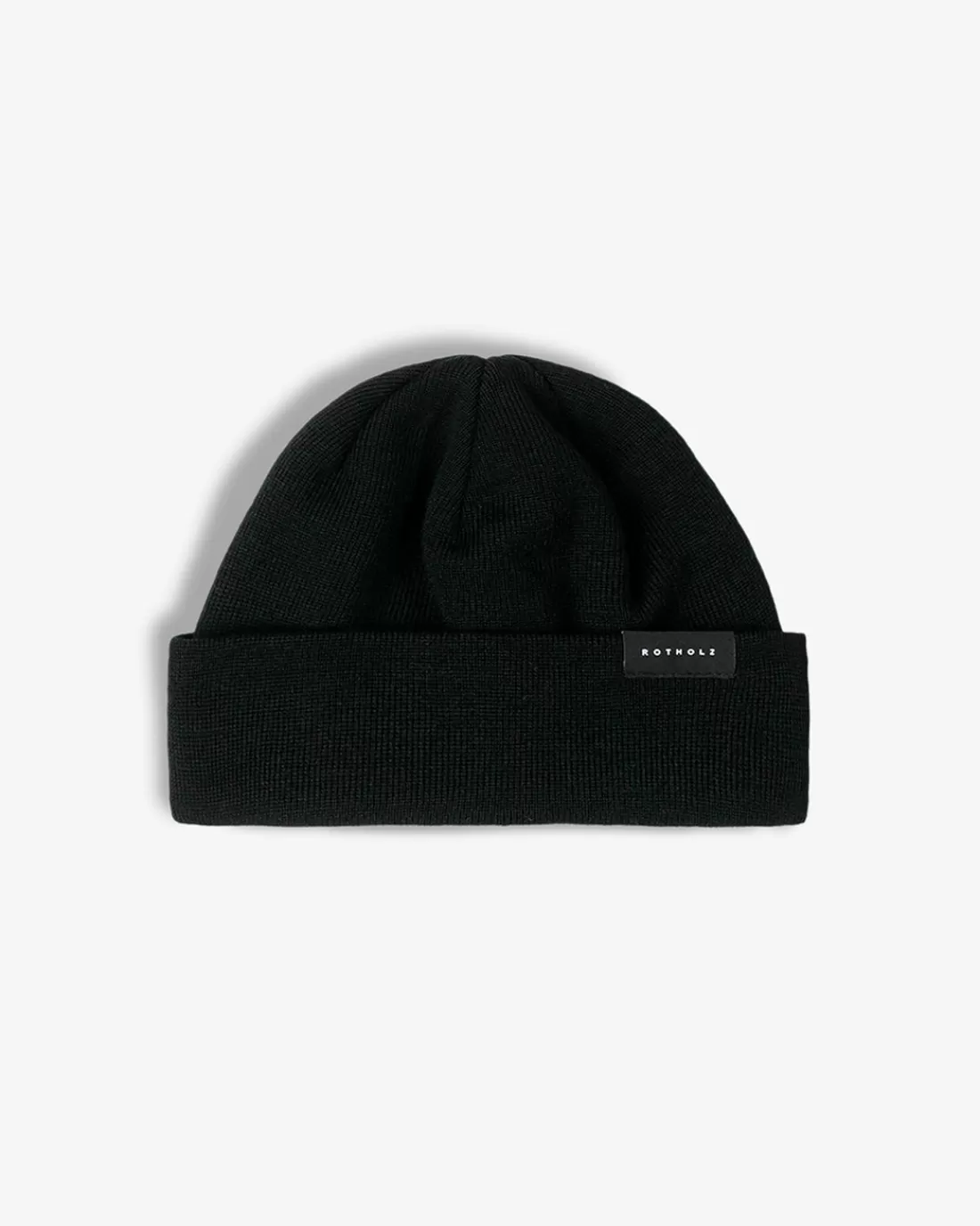 Knitwear | Beanies | Rotholz Short Fine Beanie Merino Wool - Black