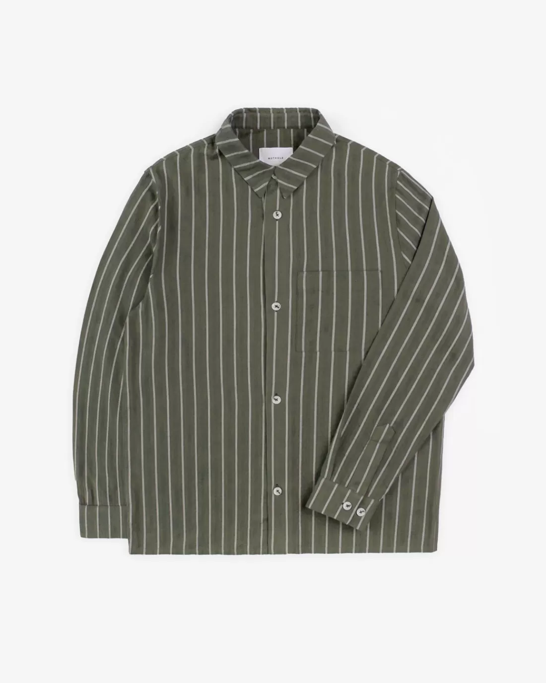 Hemden & Overshirts | Shirts & Blouses | Rotholz Square Shirt Olive Stripe