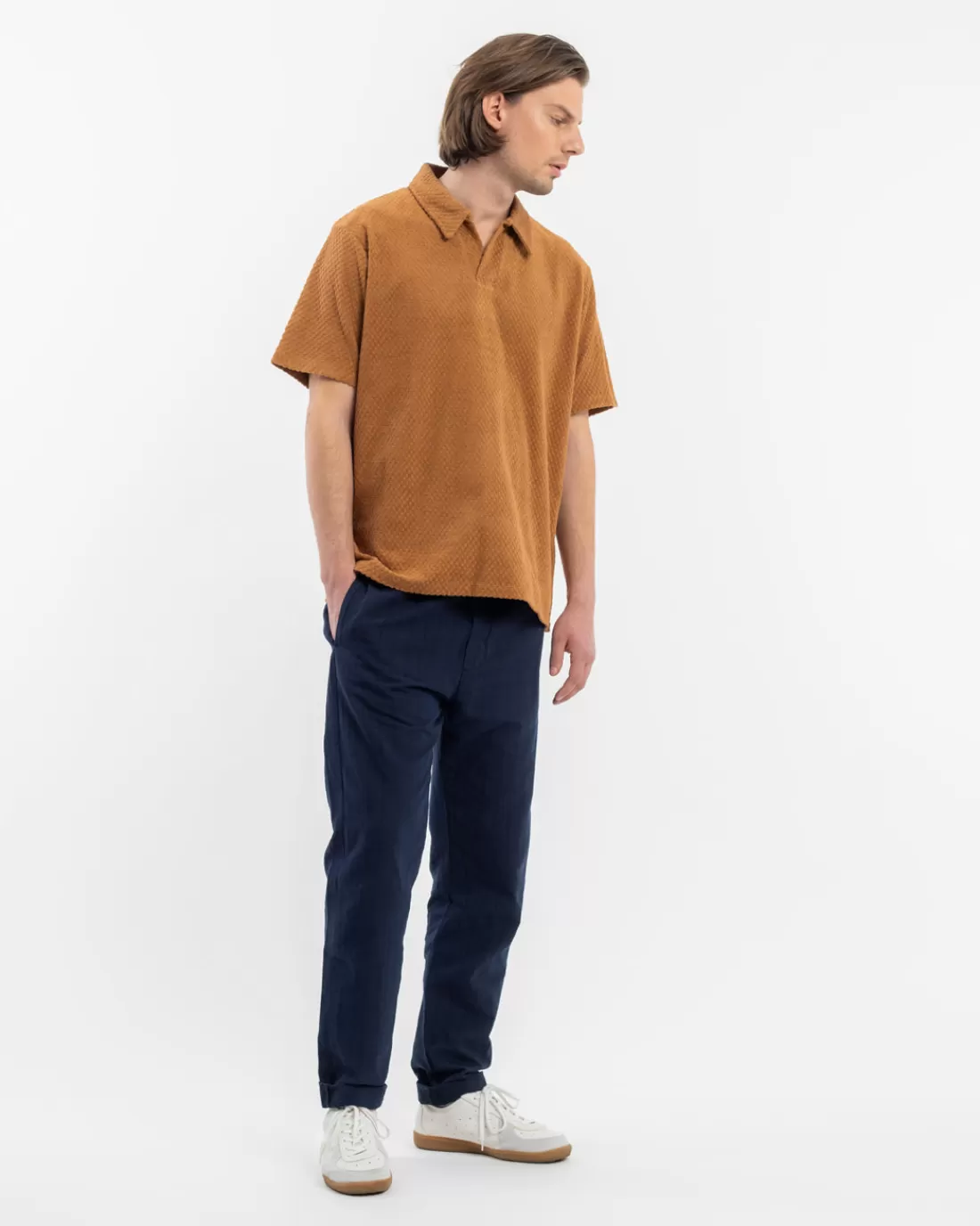 T-Shirts & Tops | T-Shirts & Tops | Rotholz Terry Polo Caramel Brown